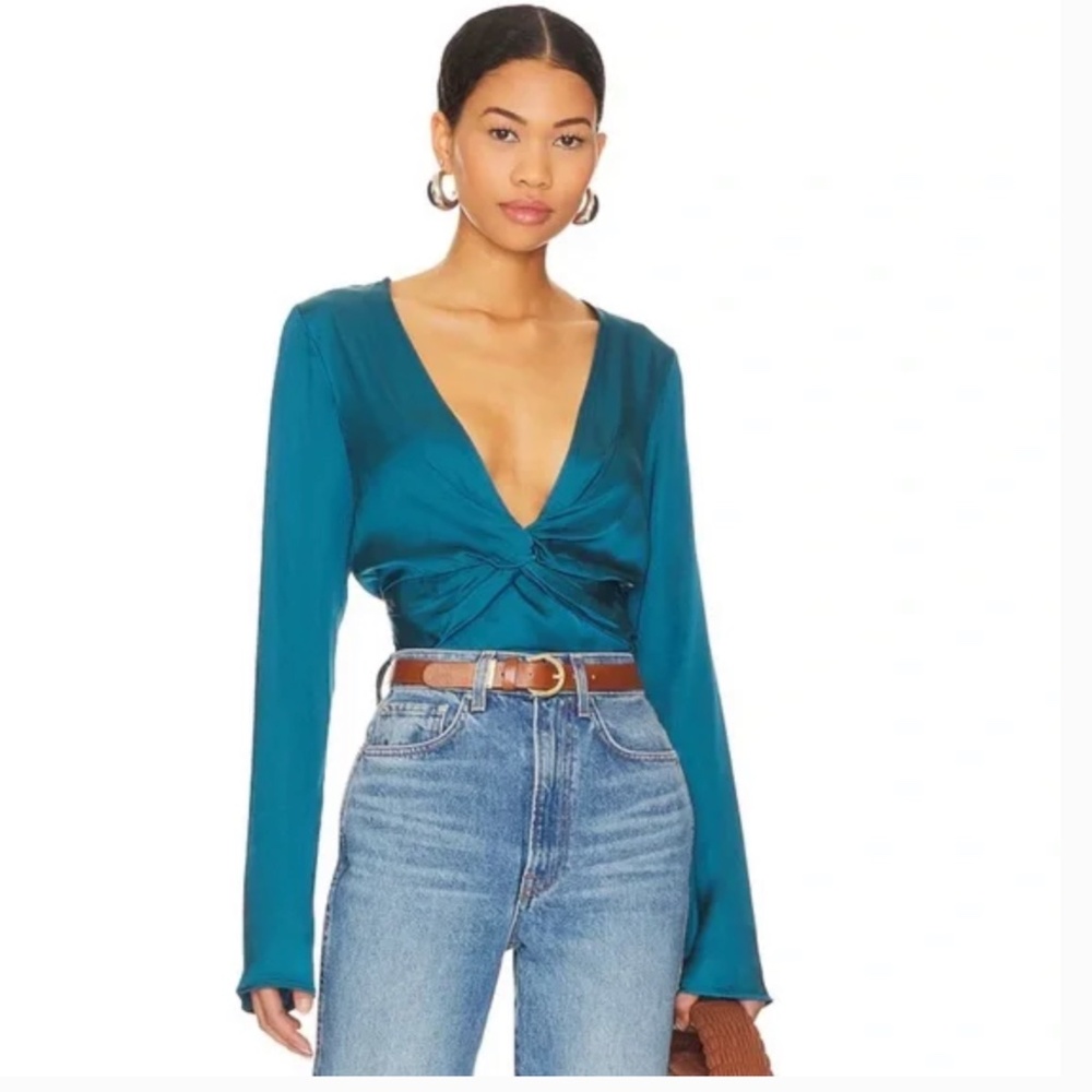 NWT Free People cropped satin top Small